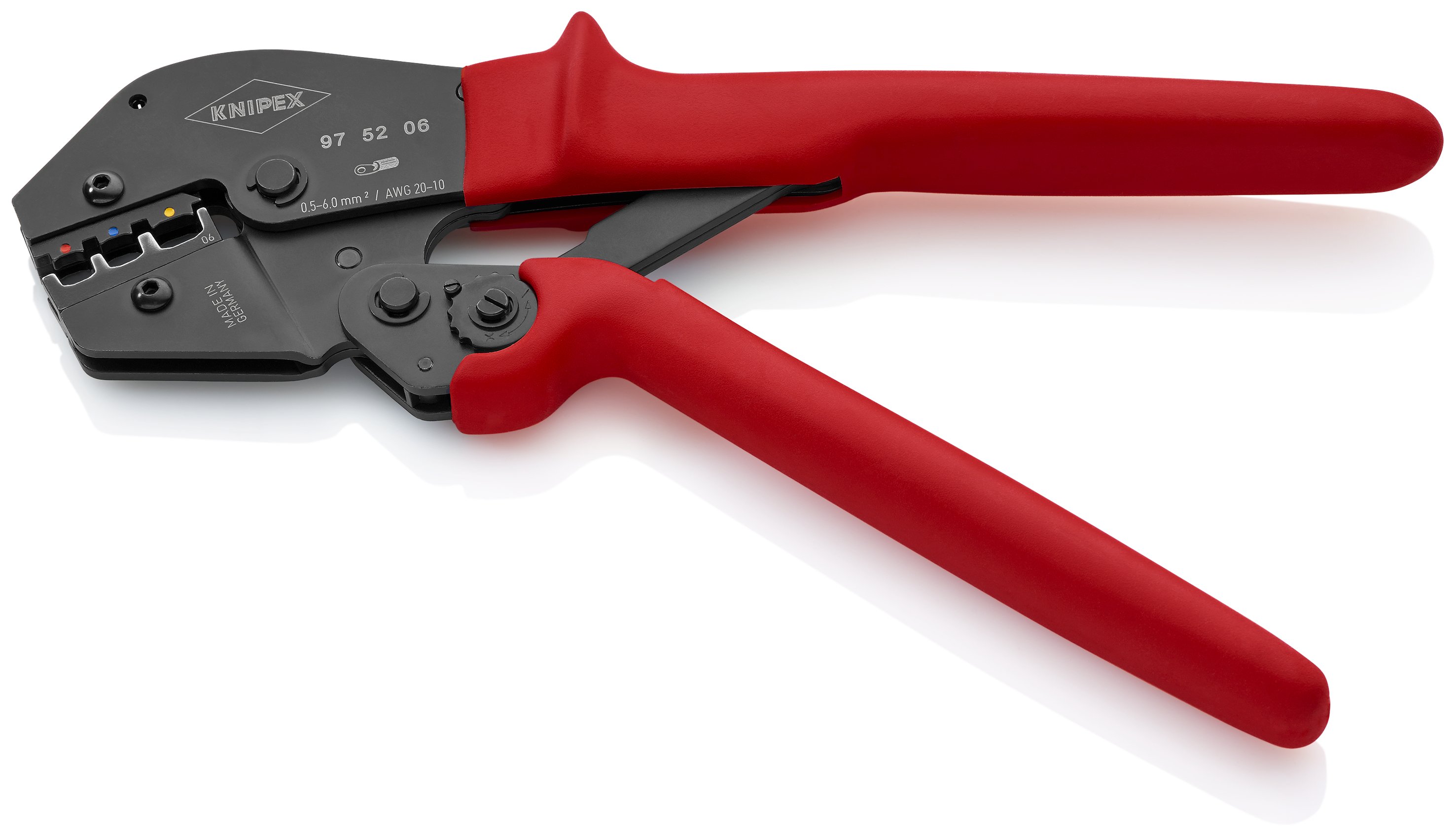 KNIPEX KNIPEX 97 52 06 SB Crimpzange auch für Zweihandbedienung 250 mm brüniert mit rutschhemmenden Kunststoff-Hüllen brüniert KNIPEX KNIPEX 97 52 06 SB Crimpzange auch für Zweihandbedienung 250 mm brüniert mit rutschhemmenden Kunststoff-Hüllen brüniert