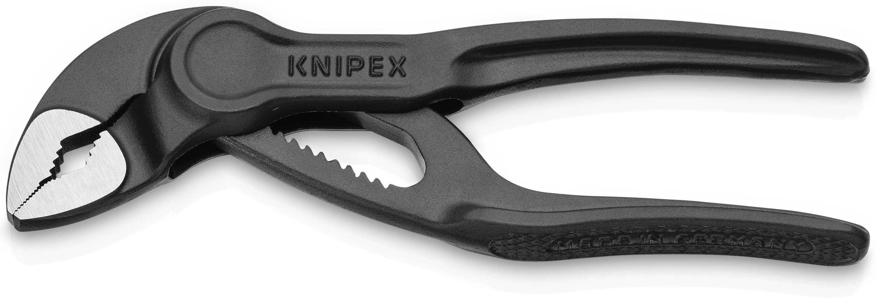 KNIPEX KNIPEX 87 00 100 BK Cobra® XS Rohr- und Wasserpumpenzange 100 mm grau atramentiert aufgeprägte, raue Oberfläche poliert KNIPEX KNIPEX 87 00 100 BK Cobra® XS Rohr- und Wasserpumpenzange 100 mm grau atramentiert aufgeprägte, raue Oberfläche poliert