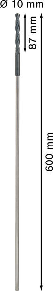 BOSCH PRO Wood HSS Installationsbohrer, 10 x 87 x 600 mm BOSCH PRO Wood HSS Installationsbohrer, 10 x 87 x 600 mm