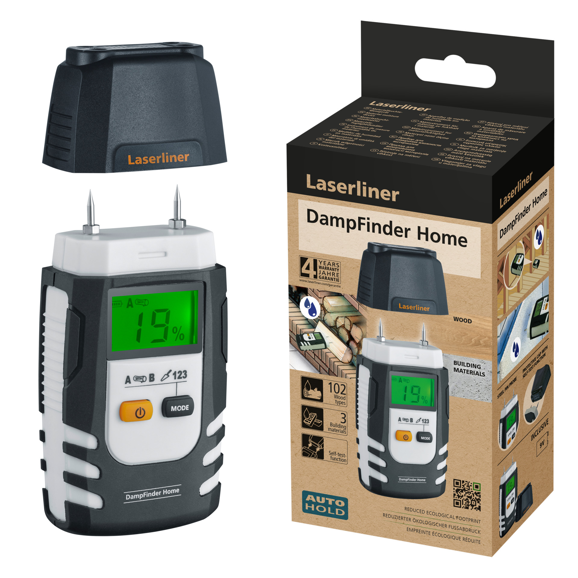 LASERLINER Materialfeuchtemessgerät DampFinder Home