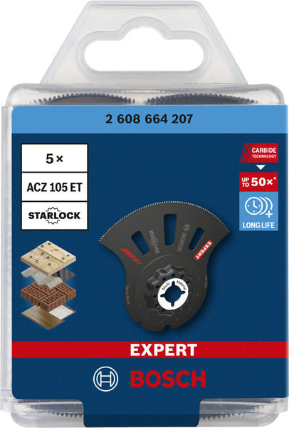 BOSCH EXPERT ACZ 105 ET Multi Material Segmentsägeblatt, 5-tlg.
