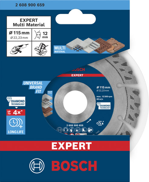 BOSCH EXPERT Multi Material Diamanttrennscheibe, 115x22,23 mm BOSCH EXPERT Multi Material Diamanttrennscheibe, 115x22,23 mm