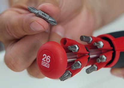 WIHA Schraubendreher mit Bit-Magazin LiftUp 26one gemischt mit 13 Doppelbits WIHA Schraubendreher mit Bit-Magazin LiftUp 26one gemischt mit 13 Doppelbits