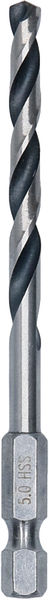 BOSCH Metal HSS Spiralbohrer, 5 x 52 x 91 mm, HEX 1/4“ Schaft BOSCH Metal HSS Spiralbohrer, 5 x 52 x 91 mm, HEX 1/4“ Schaft