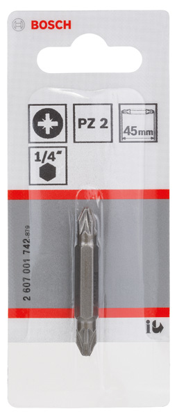 BOSCH Doppelklingenbit, PZ2, PZ2, 45 mm BOSCH Doppelklingenbit, PZ2, PZ2, 45 mm