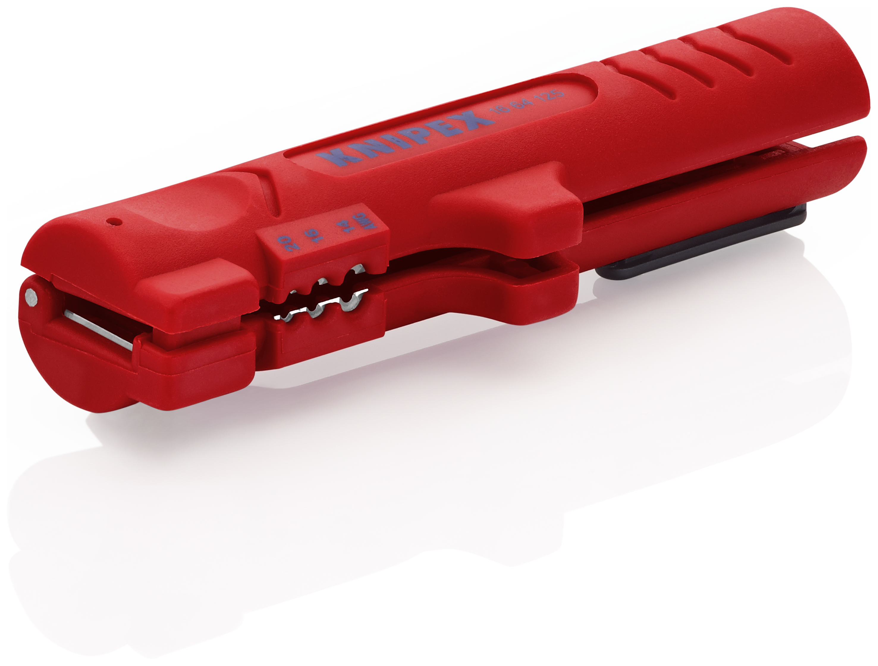 KNIPEX KNIPEX 16 64 125 SB Abmantelungswerkzeug für Flach- und Rundkabel 125 mm