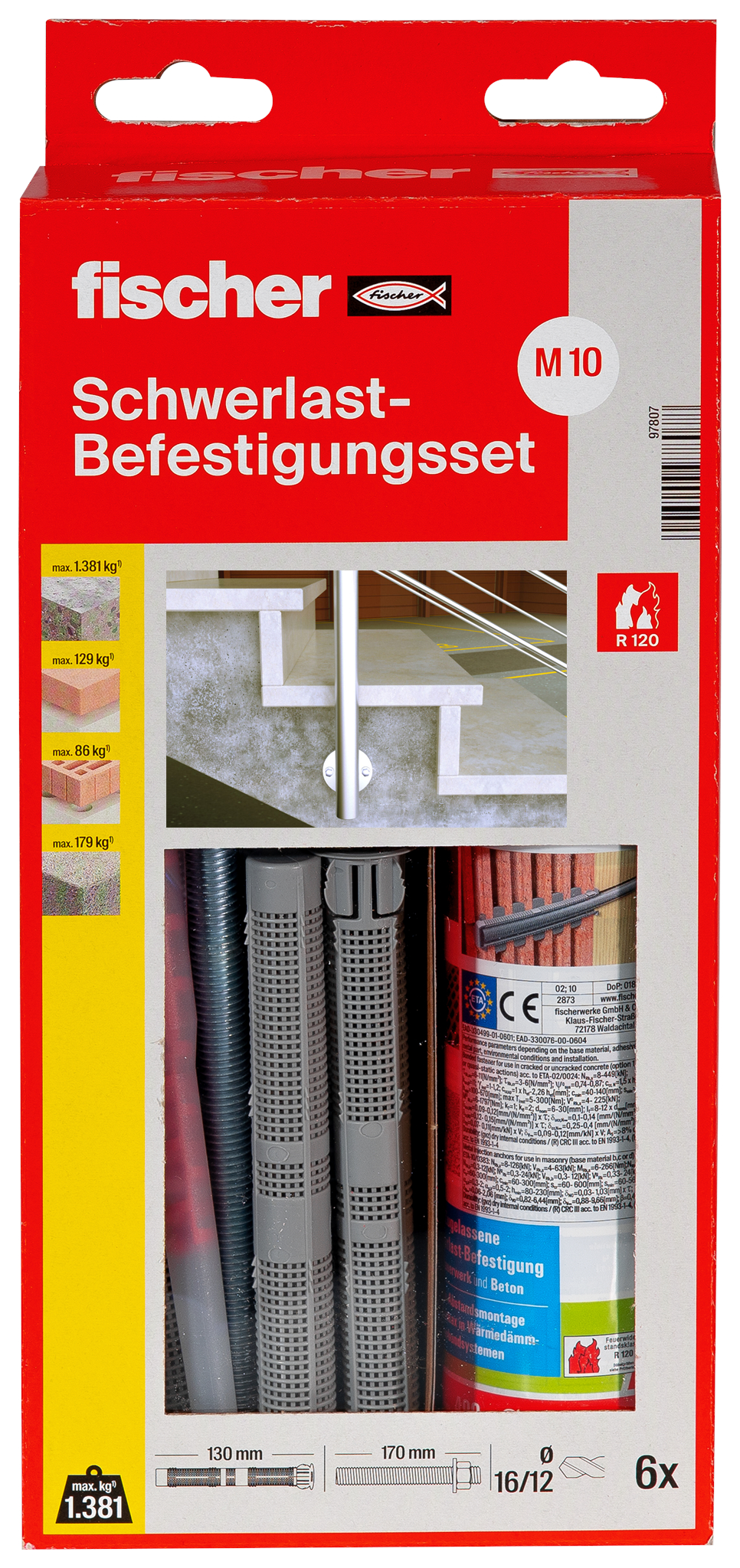 FISCHER DEUTSCHLAND Schwerlastbef.Set 300 T SBS Set M10