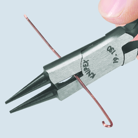 KNIPEX KNIPEX 19 03 130 Rundzange mit Schneide (Schmuckbiegezange) 130 mm verchromt mit Kunststoff überzogen KNIPEX KNIPEX 19 03 130 Rundzange mit Schneide (Schmuckbiegezange) 130 mm verchromt mit Kunststoff überzogen
