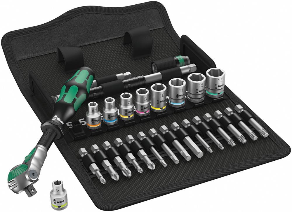WERA 8100 SA 6 Zyklop Speed-Knarrensatz, 1/4"-Antrieb, metrisch, 28-teilig WERA 8100 SA 6 Zyklop Speed-Knarrensatz, 1/4"-Antrieb, metrisch, 28-teilig
