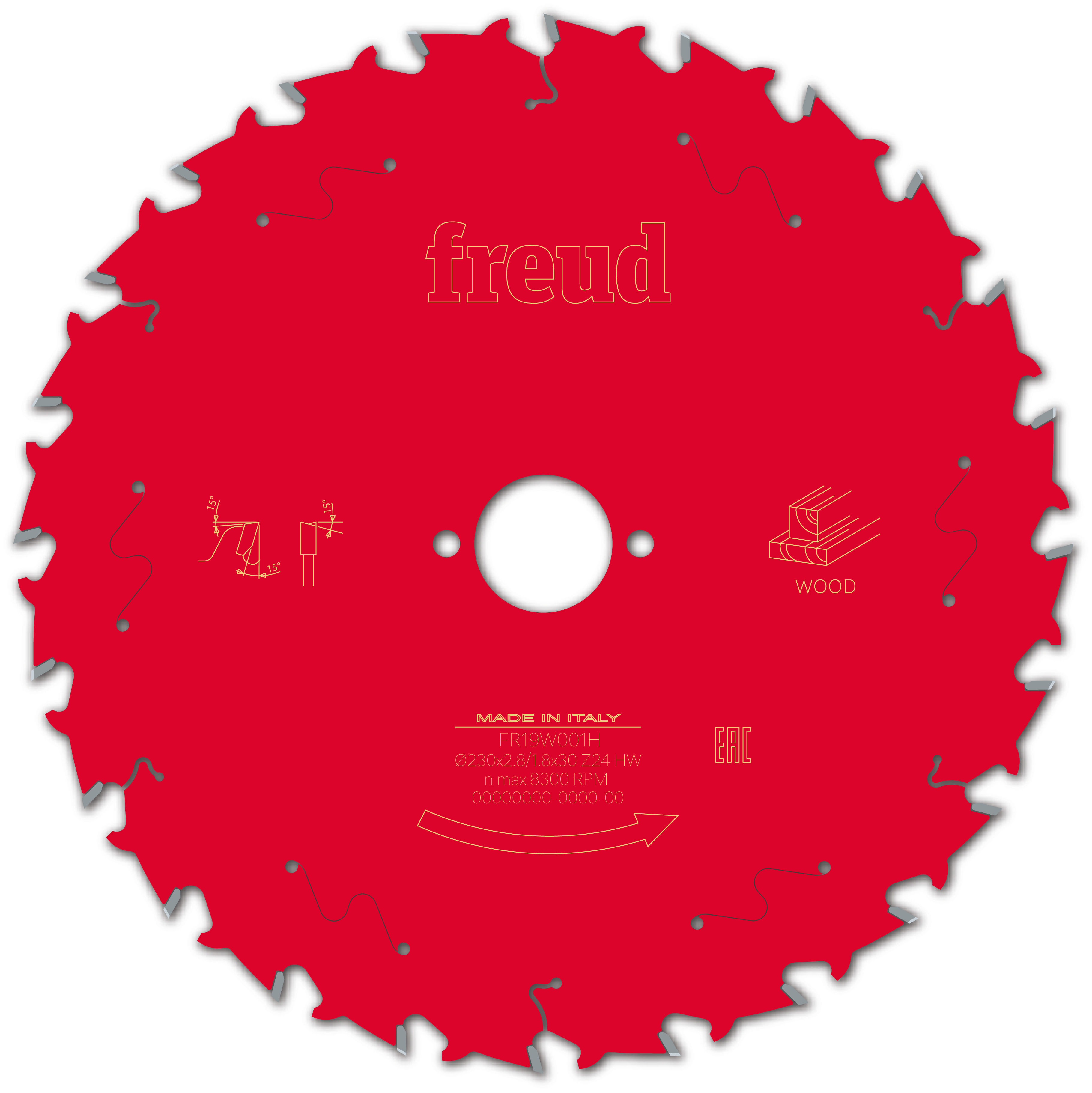FREUD Kreissägeblatt 230x30x2,8/1,8mm Z24 FREUD Kreissägeblatt 230x30x2,8/1,8mm Z24