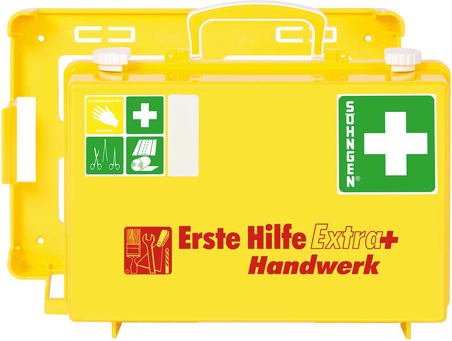 N.A. Erste-Hilfe-Koffer Extra+Handwerk, DIN 13157, gelb