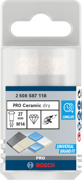 BOSCH PRO Ceramic Trockenbohrkrone, 27 x 35 x 14 mm BOSCH PRO Ceramic Trockenbohrkrone, 27 x 35 x 14 mm