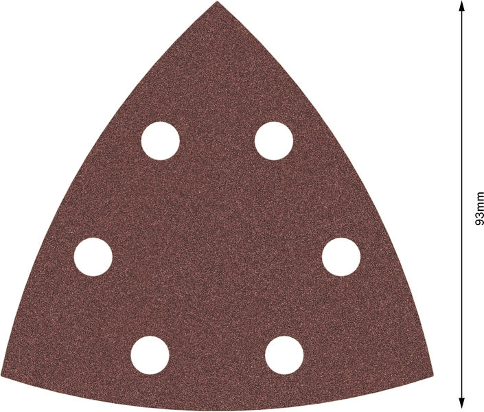 BOSCH PRO F460 Schleifblatt, 93 x 93 mm; G180, 5-tlg.