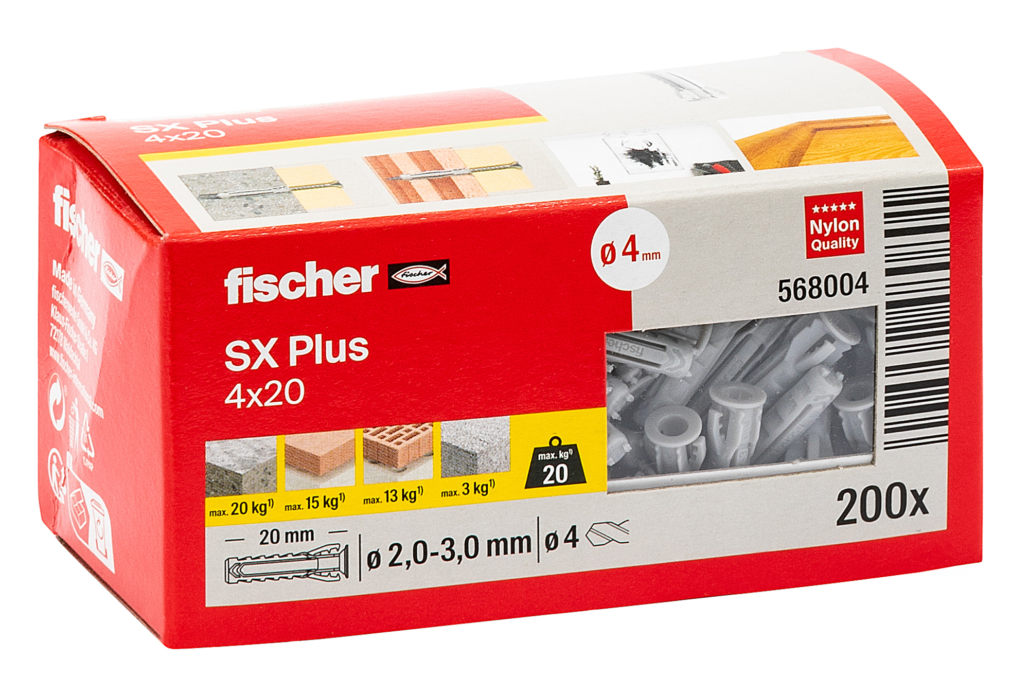 FISCHER DEUTSCHLAND Dübel SX Plus 4x20