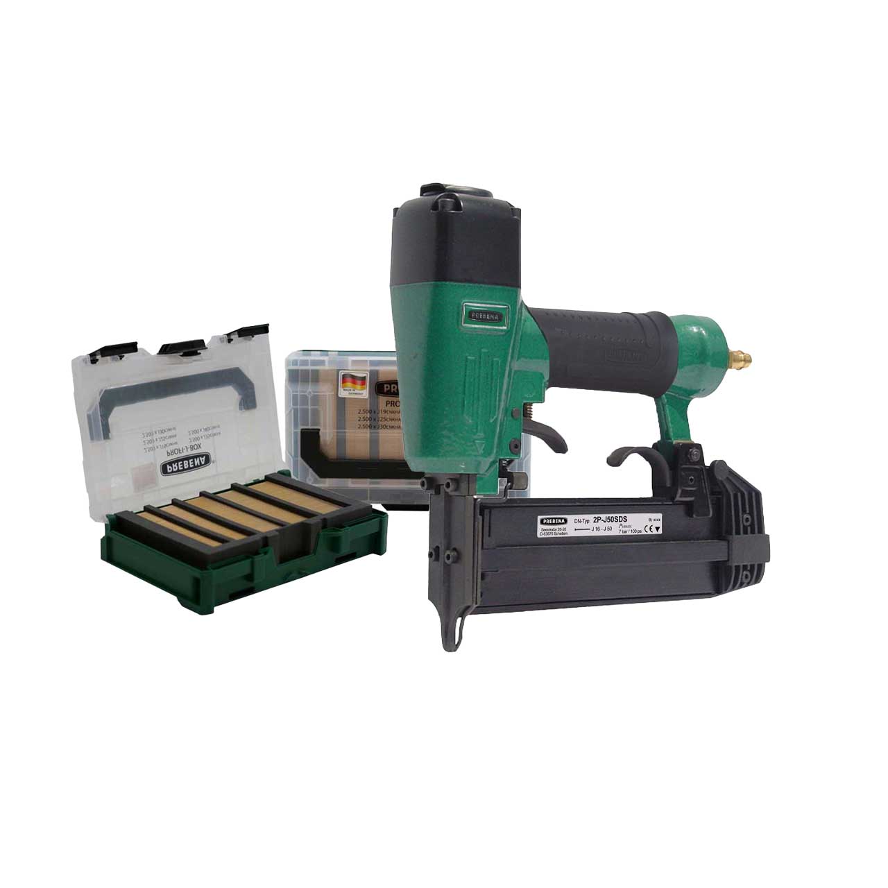PREBENA Stauchkopfnagler 2P-J50SDS inkl. PROFI-J-BOX