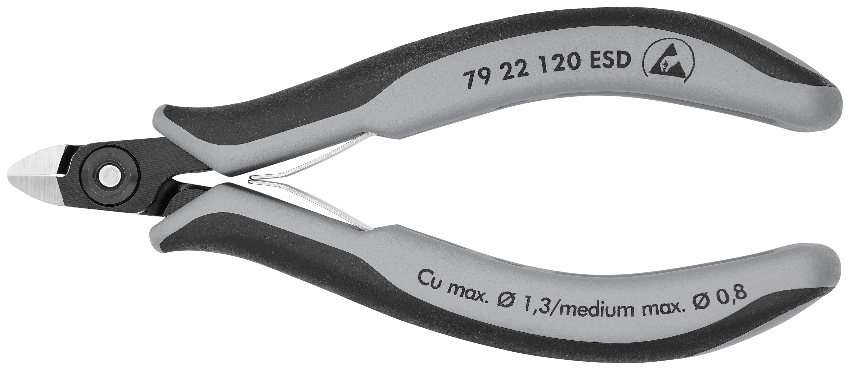 KNIPEX KNIPEX 79 22 120 ESD Präzisions-Elektronik-Seitenschneider ESD 120 mm brüniert mit Mehrkomponenten-Hüllen poliert KNIPEX KNIPEX 79 22 120 ESD Präzisions-Elektronik-Seitenschneider ESD 120 mm brüniert mit Mehrkomponenten-Hüllen poliert