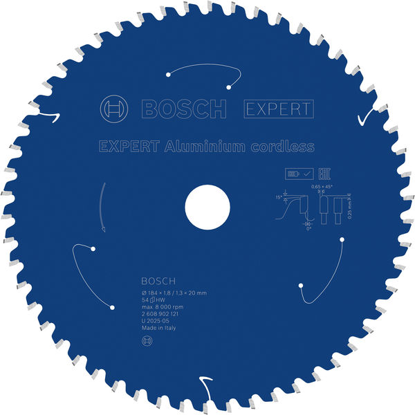 BOSCH EXPERT Aluminium Kreissägeblatt, 184x20 mm, Z54