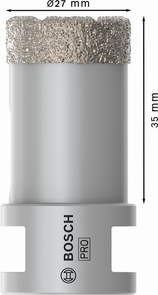BOSCH PRO Ceramic Trockenbohrkrone, 27 x 35 x 14 mm