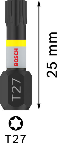 BOSCH PRO Torx Impact Bit, T27, 25 mm, 2-tlg.