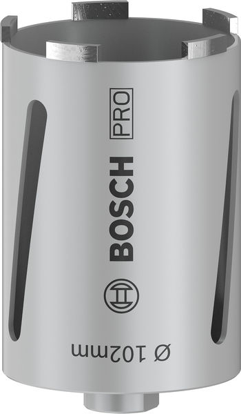 BOSCH PRO Trockenbohrkrone, 102 x 150 mm, G 1/2 Zoll BOSCH PRO Trockenbohrkrone, 102 x 150 mm, G 1/2 Zoll
