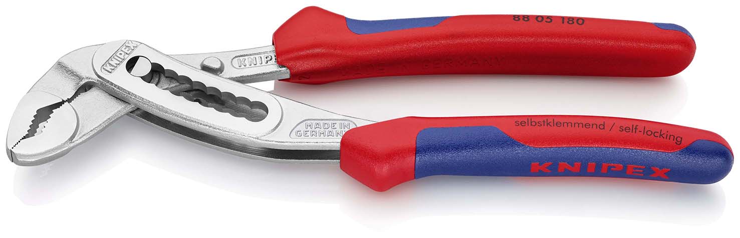 KNIPEX KNIPEX 88 05 180 Alligator® Wasserpumpenzange 180 mm verchromt mit Mehrkomponenten-Hüllen KNIPEX KNIPEX 88 05 180 Alligator® Wasserpumpenzange 180 mm verchromt mit Mehrkomponenten-Hüllen