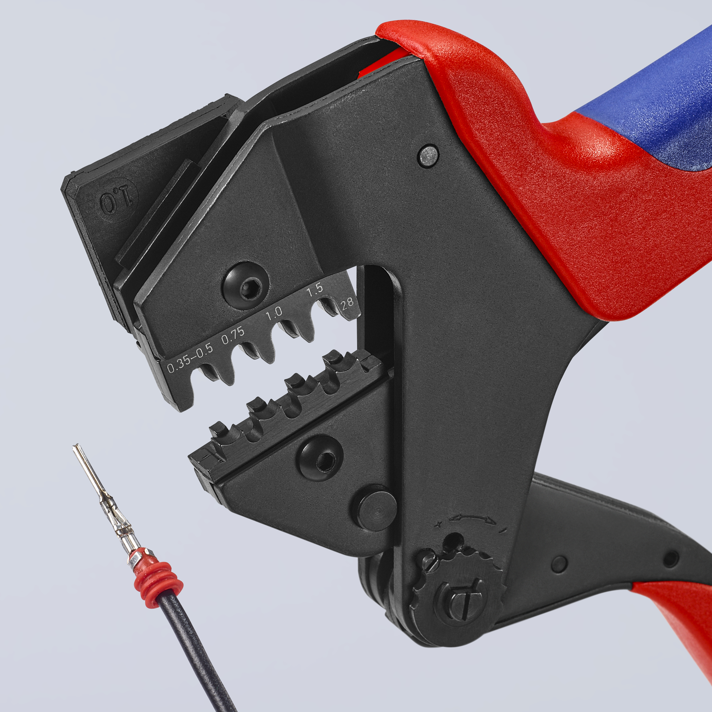 KNIPEX KNIPEX 97 43 200 Crimp-Systemzange für auswechselbare Crimpeinsätze 200 mm brüniert mit Mehrkomponenten-Hüllen KNIPEX KNIPEX 97 43 200 Crimp-Systemzange für auswechselbare Crimpeinsätze 200 mm brüniert mit Mehrkomponenten-Hüllen