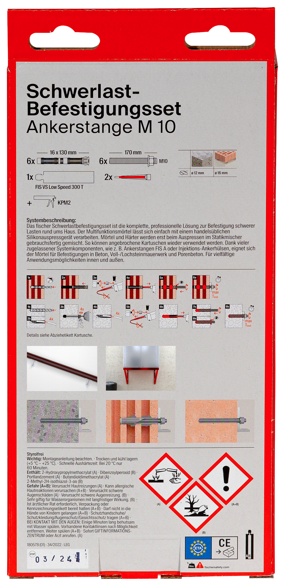 FISCHER DEUTSCHLAND Schwerlastbef.Set 300 T SBS Set M10