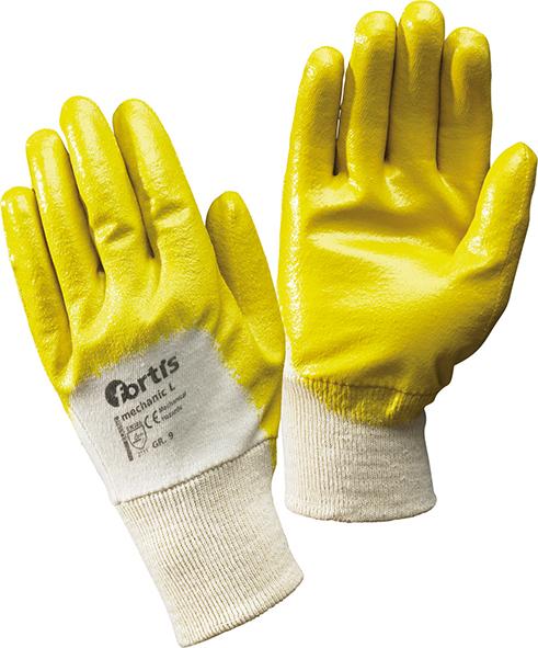 FORTIS Handschuh Mechanic L, Nitril, SB-verpackt,Gr.10FORTIS