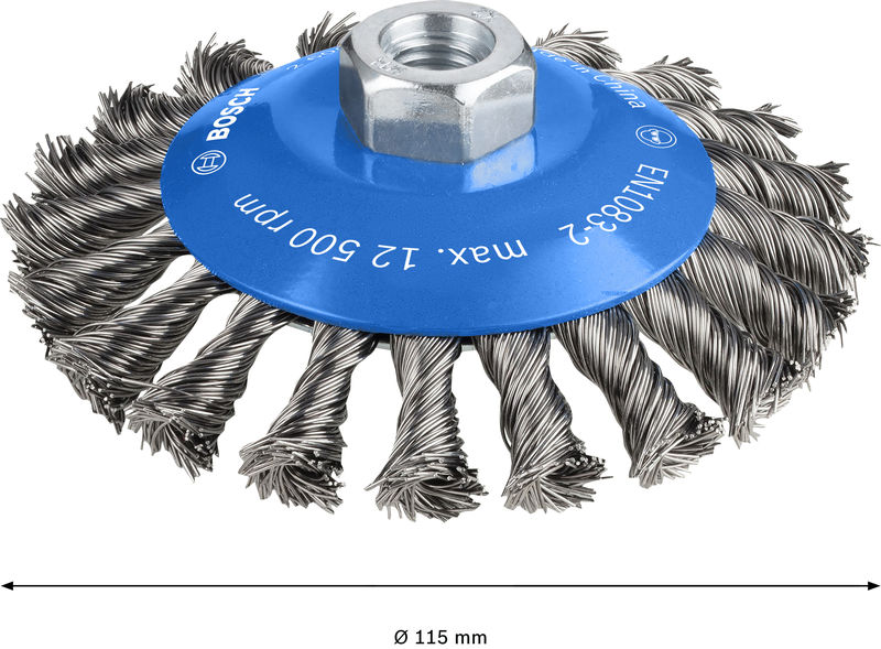 BOSCH PRO Metal heavy Kegelbürste, 115 x 0,5 mm, Gewinde BOSCH PRO Metal heavy Kegelbürste, 115 x 0,5 mm, Gewinde