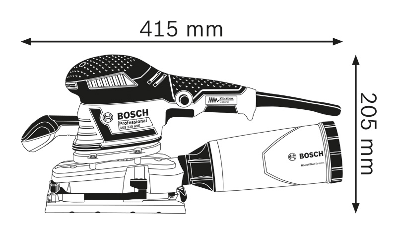 BOSCH Schwingschleifer GSS230AVE in L-Boxx BOSCH Schwingschleifer GSS230AVE in L-Boxx