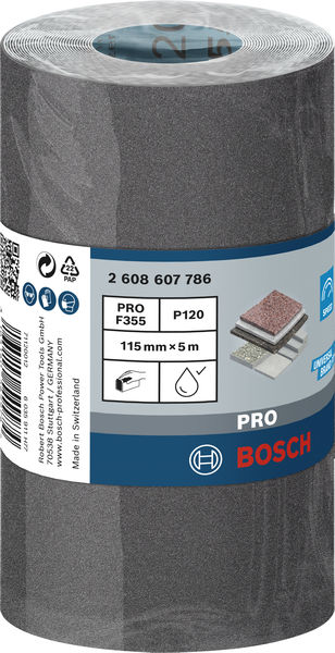 BOSCH PRO C355 Schleifrolle, 115 mm, 5 m, G120