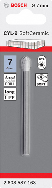BOSCH Fliesenbohrer CYL-9 Ceramic, 7 x 80 mm