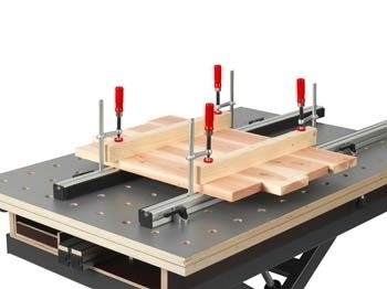 RUWI Hubtisch Basic Arbeitstisch HPL Lochrasterplatte