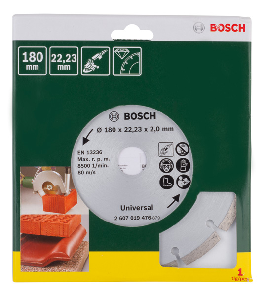 BOSCH Diamanttrennscheibe für Baumaterial, Durchmesser: 180 mm BOSCH Diamanttrennscheibe für Baumaterial, Durchmesser: 180 mm
