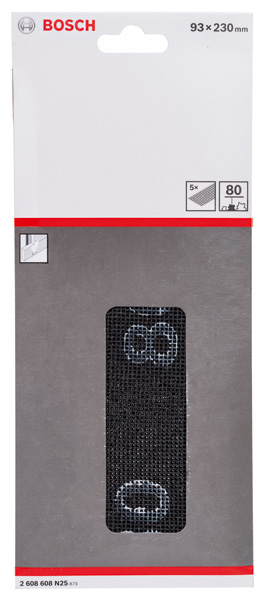 BOSCH Schleifgitter, 93 x 230 mm, K80, 5er-Pack