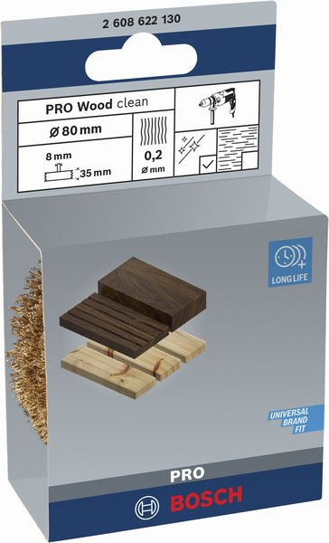 BOSCH PRO Wood Clean Scheibenbürste, 80 x 35 x 0,2 mm BOSCH PRO Wood Clean Scheibenbürste, 80 x 35 x 0,2 mm