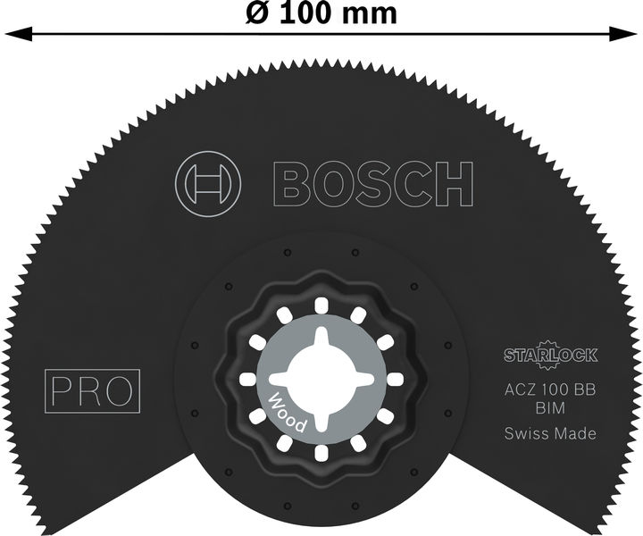 BOSCH PRO ACZ 100 BB Blatt für Multifunktionswerkzeuge, 100 mm BOSCH PRO ACZ 100 BB Blatt für Multifunktionswerkzeuge, 100 mm