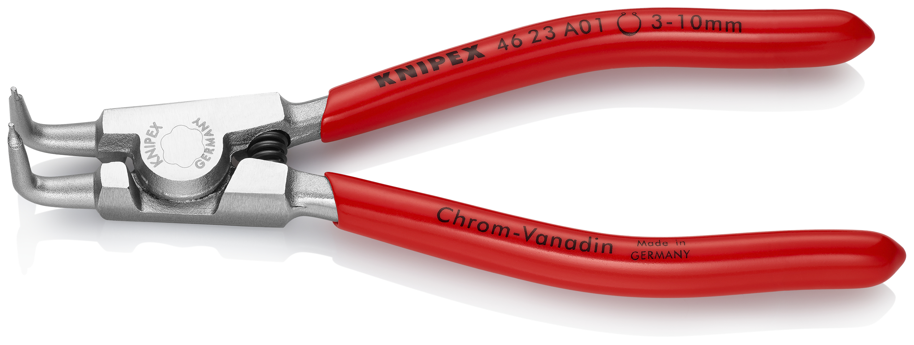 KNIPEX KNIPEX 46 23 A01 Sicherungsringzange für Außenringe auf Wellen 125 mm verchromt mit Kunststoff überzogen