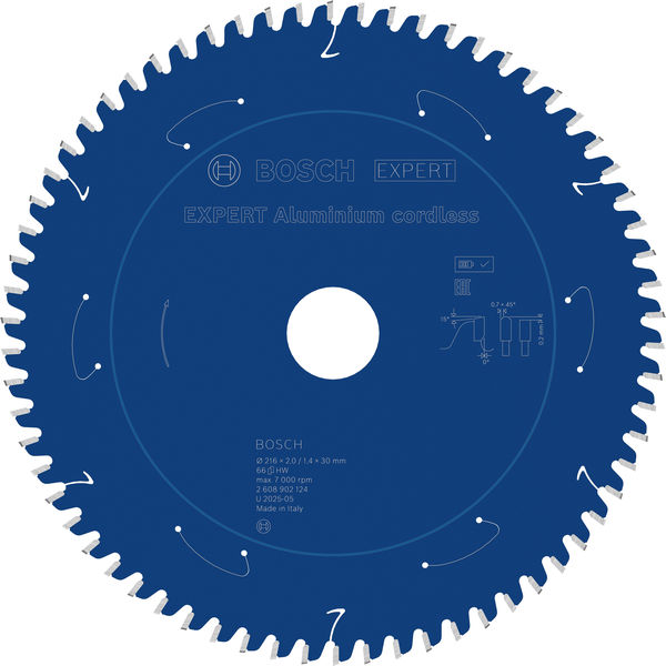 BOSCH EXPERT Aluminium Kreissägeblatt, 216x30 mm, Z66