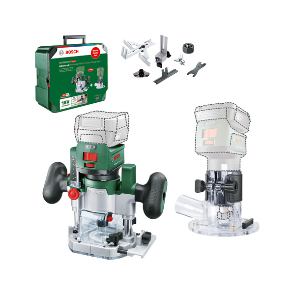 BOSCH Akku-Fräse Router Combi Set