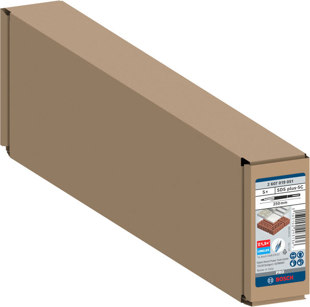 BOSCH PRO SDS plus-5C Spitzmeißel-Set, 250 mm, 5-tlg.