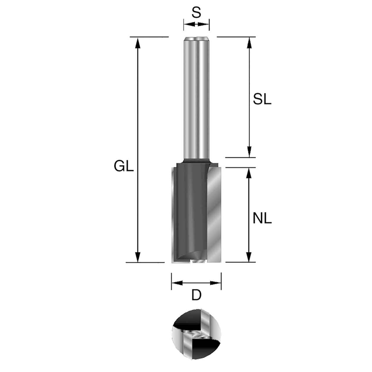 BRÜCK HW-Nutfräser m. Grundschneide Z2 D=20mm,NL=60mm,GL=110mm,S=12x50mm BRÜCK HW-Nutfräser m. Grundschneide Z2 D=20mm,NL=60mm,GL=110mm,S=12x50mm