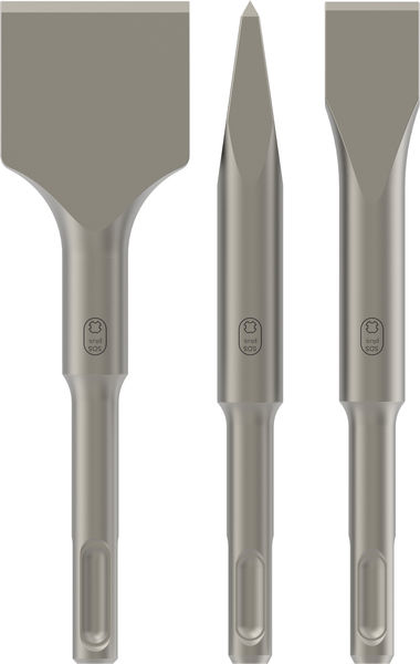 BOSCH 3-teiliges Kurzmeißelset, SDS plus, 0/20/40 mm