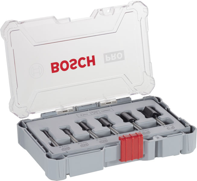 BOSCH PRO Nutfräser-Set, Schaft 6 mm, 6-tlg BOSCH PRO Nutfräser-Set, Schaft 6 mm, 6-tlg