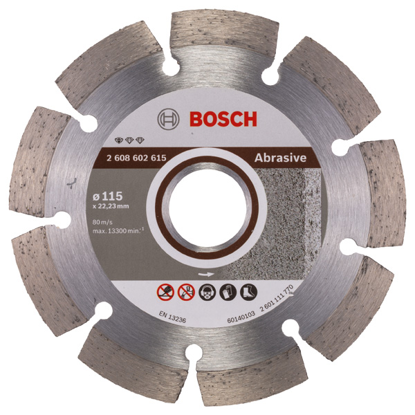 BOSCH Diamanttrennscheibe Standard for Abrasive, 115 x 22,23 x 6 x 7 mm BOSCH Diamanttrennscheibe Standard for Abrasive, 115 x 22,23 x 6 x 7 mm