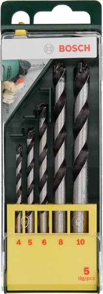BOSCH Betonbohrer-Set, HM, 5-teilig, 4 - 10 mm BOSCH Betonbohrer-Set, HM, 5-teilig, 4 - 10 mm