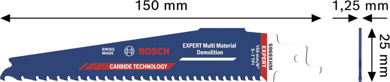 BOSCH EXPERT Multi Material Demolition S969XHM Säbelsägeblatt, 10-tlg.