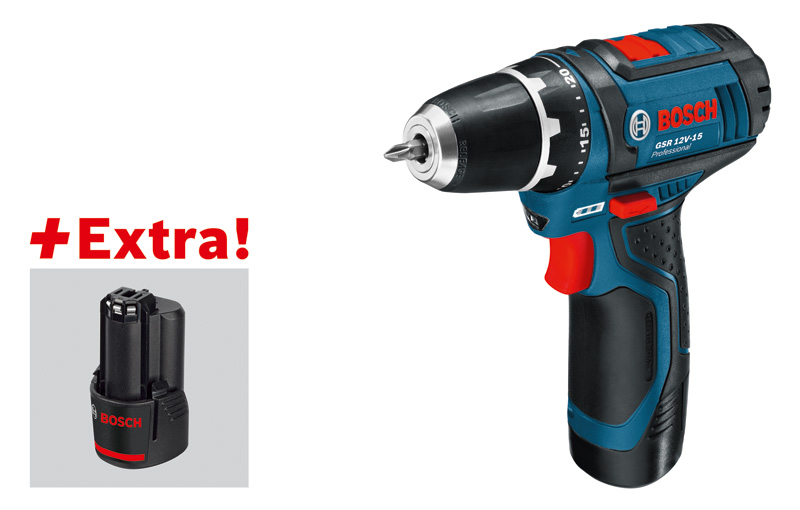 BOSCH Combo Kit GSR 12V-15 Professional und Handwerkzeuge