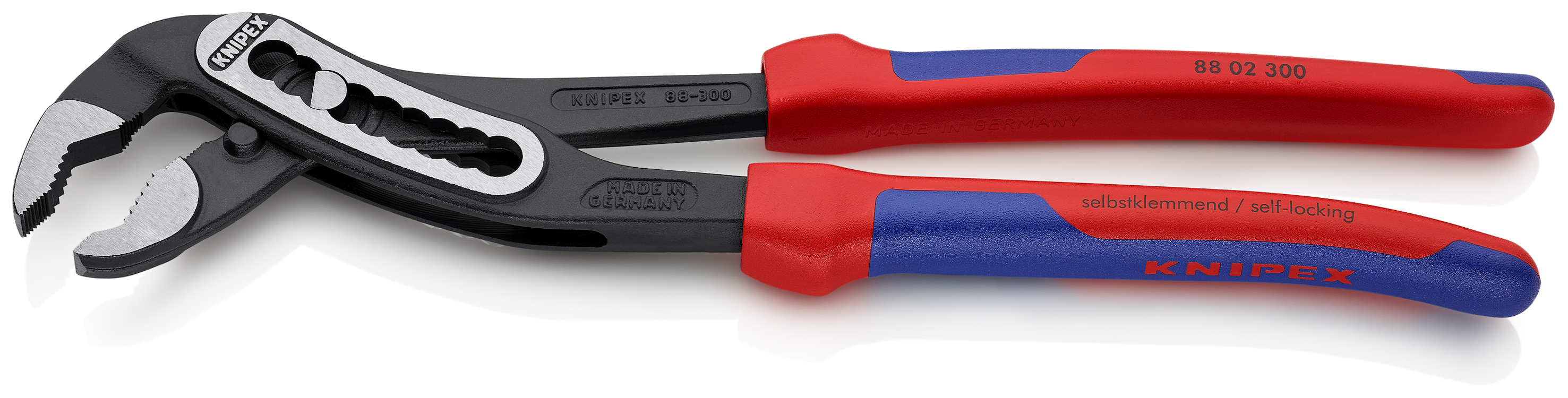 KNIPEX KNIPEX 88 02 300 Alligator® Wasserpumpenzange 300 mm schwarz atramentiert mit Mehrkomponenten-Hüllen poliert