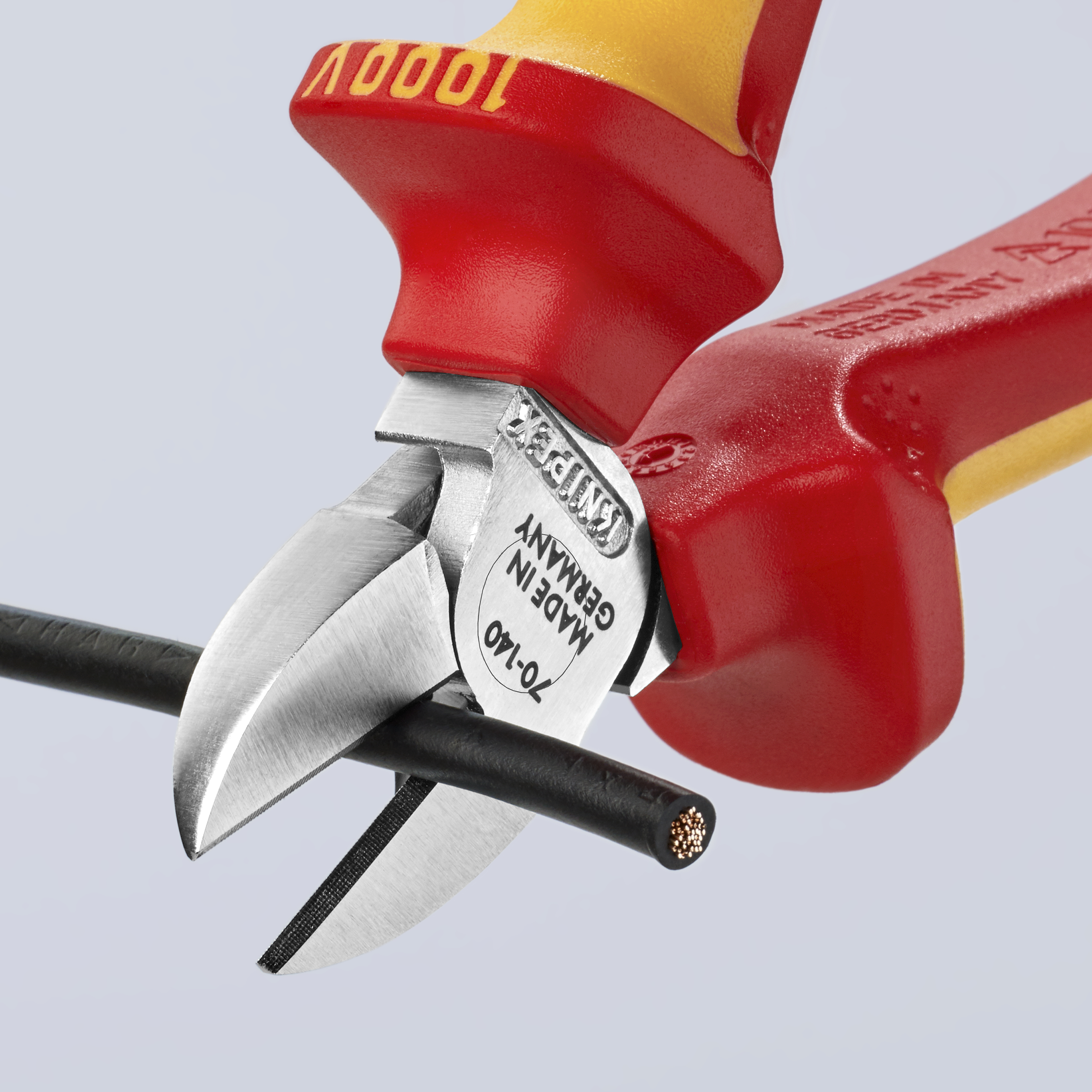 KNIPEX Seitenschneider VDE mit Mehrkomponenten-Griffen 140mm KNIPEX